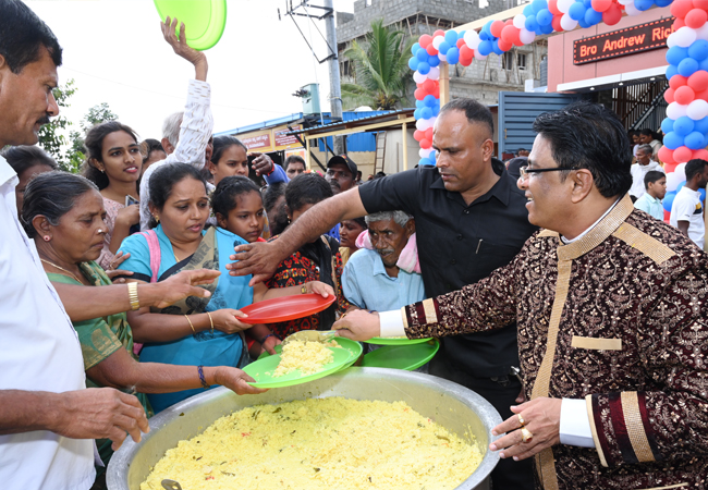 Bro Andrew Richard celebrates his 60th Birthday with grandneur amidst a large number of devotees here on Sunday, 16th, 2023, at Grace Ministry Prayer Centre Budigere in Bangalore with a myriad of wishes.